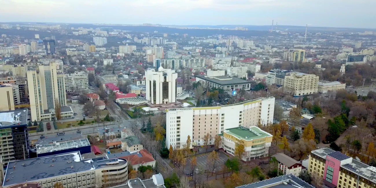 The city center of Chisinau.
