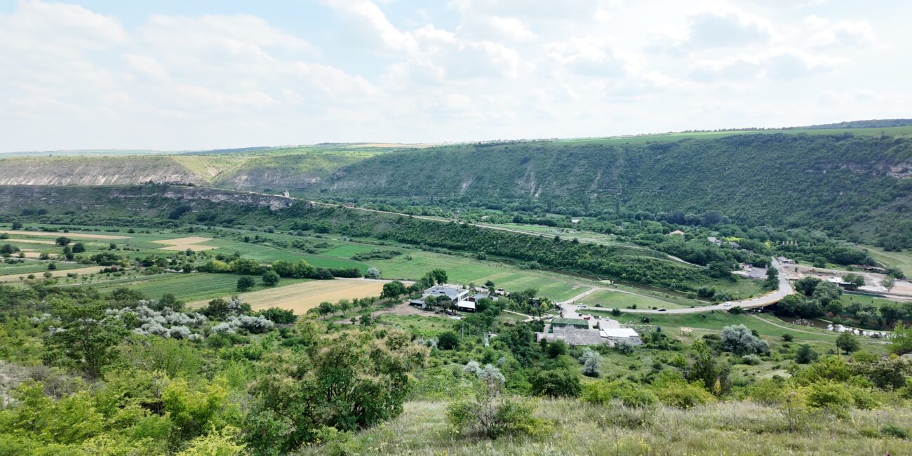 Scenic view of Old Orhei, which actually consists of three villages - Butuceni, Trebujeni, and Morovaia. You can barely see the river under the hill.